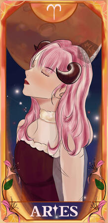 240419 Zodiac Aries card
